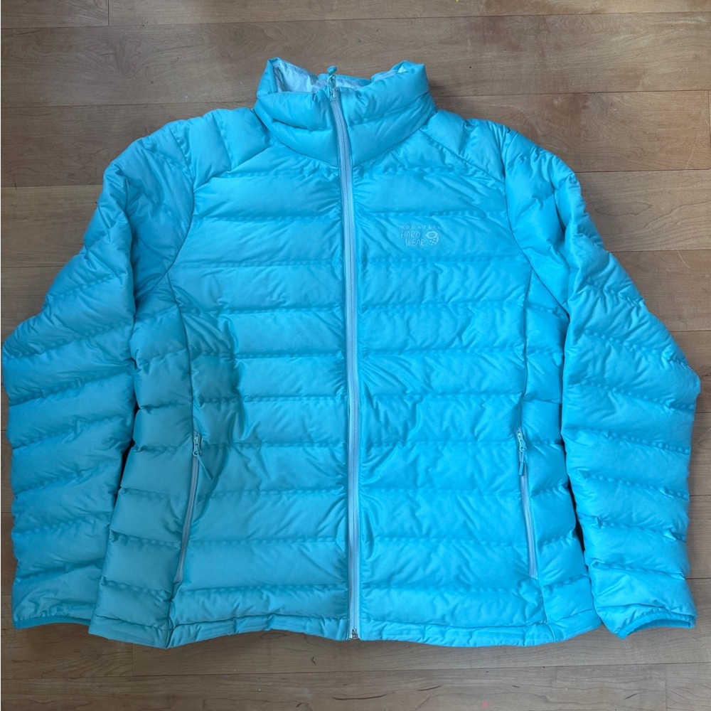 Mountain Hardwear stretch down Light Blue Puffer Jacket